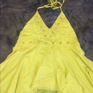 Halter Top in Neon Green, Free Size